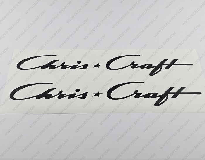 Chris Craft Boat Logo Black Decals Set of 2 Chris Craft Boat Logo Black Decals Set of 2